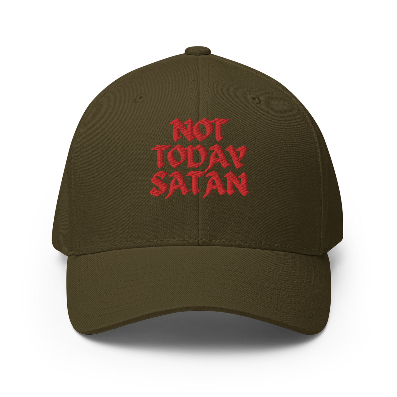 "Not Today Satan" Structured Twill Flexfit Hat