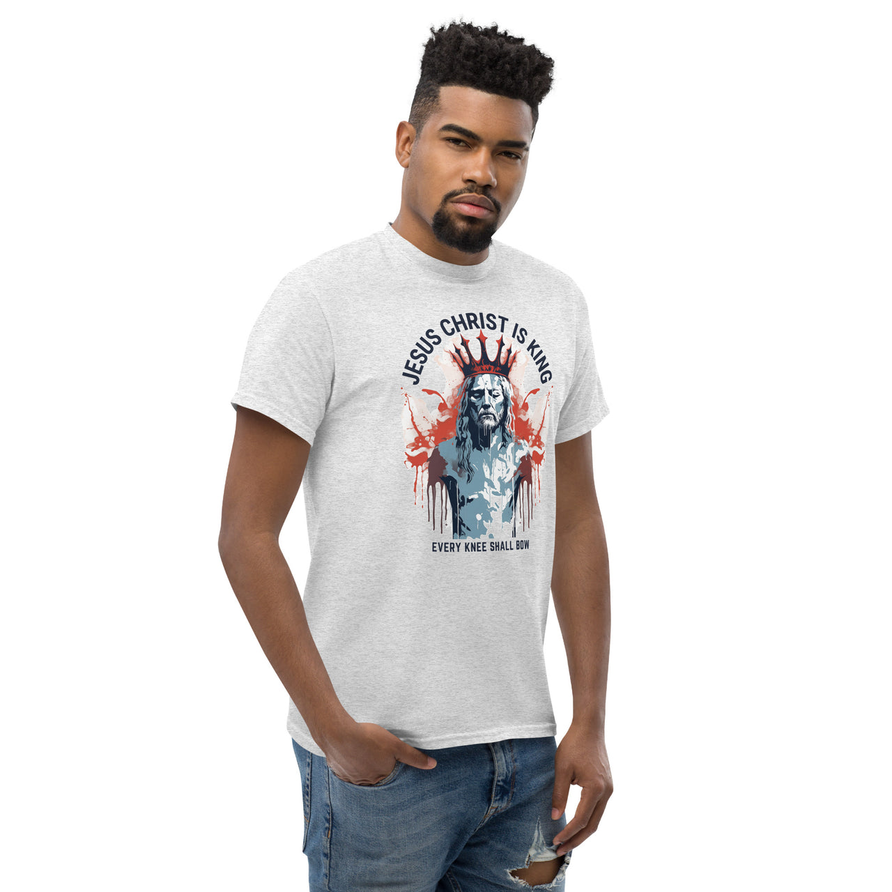 "Every Knee Shall Bow" Men's Classic T-Shirt 6