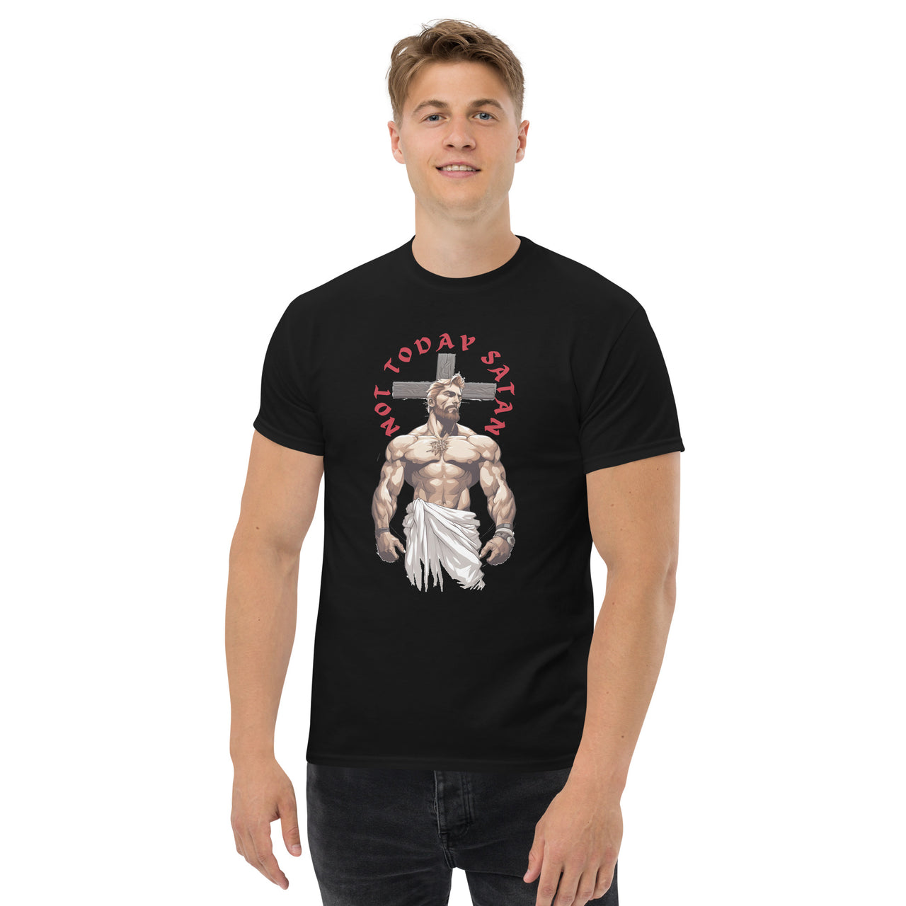 "Not Today Satan" Men's Classic T-Shirt 3