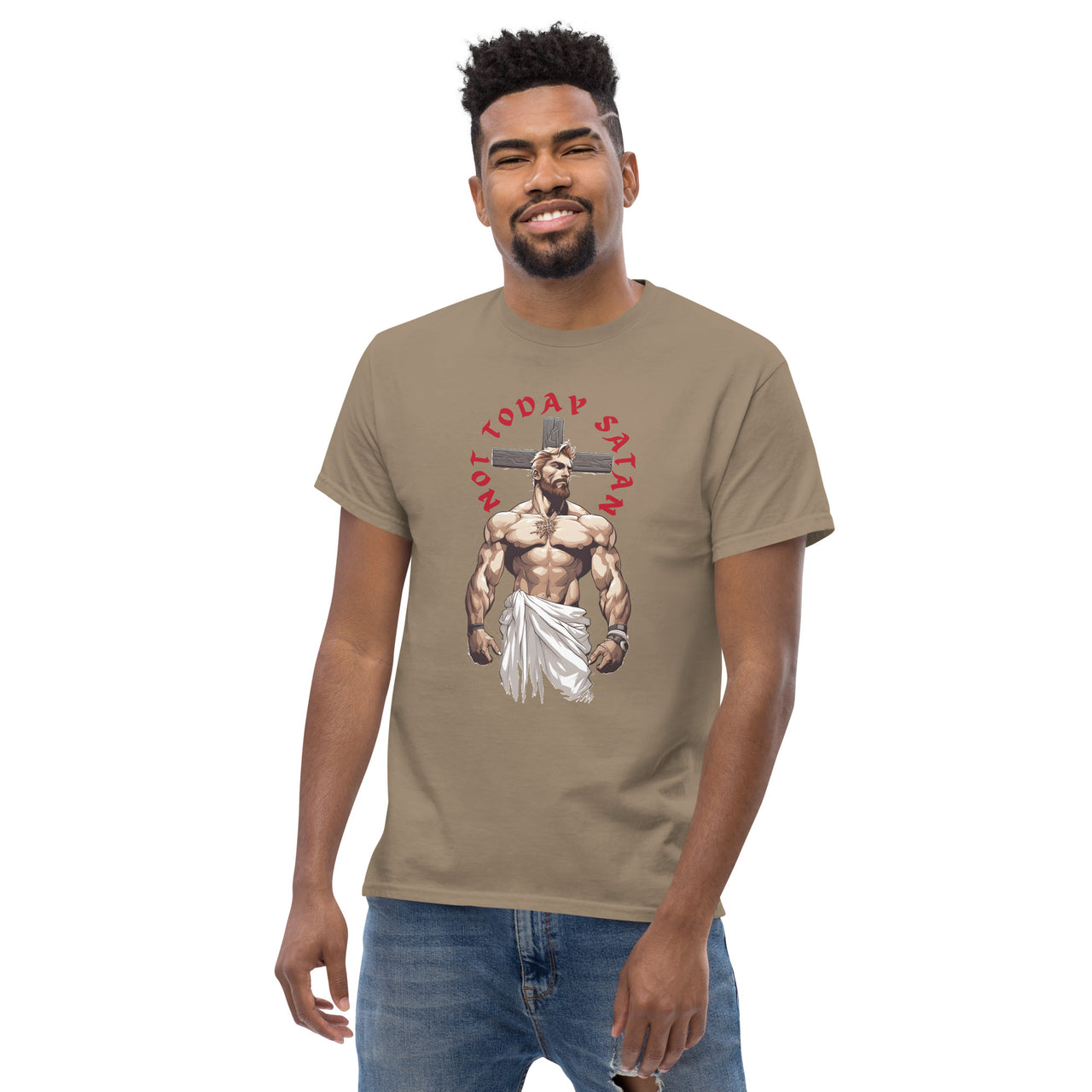 "Not Today Satan" Men's Classic T-Shirt 3