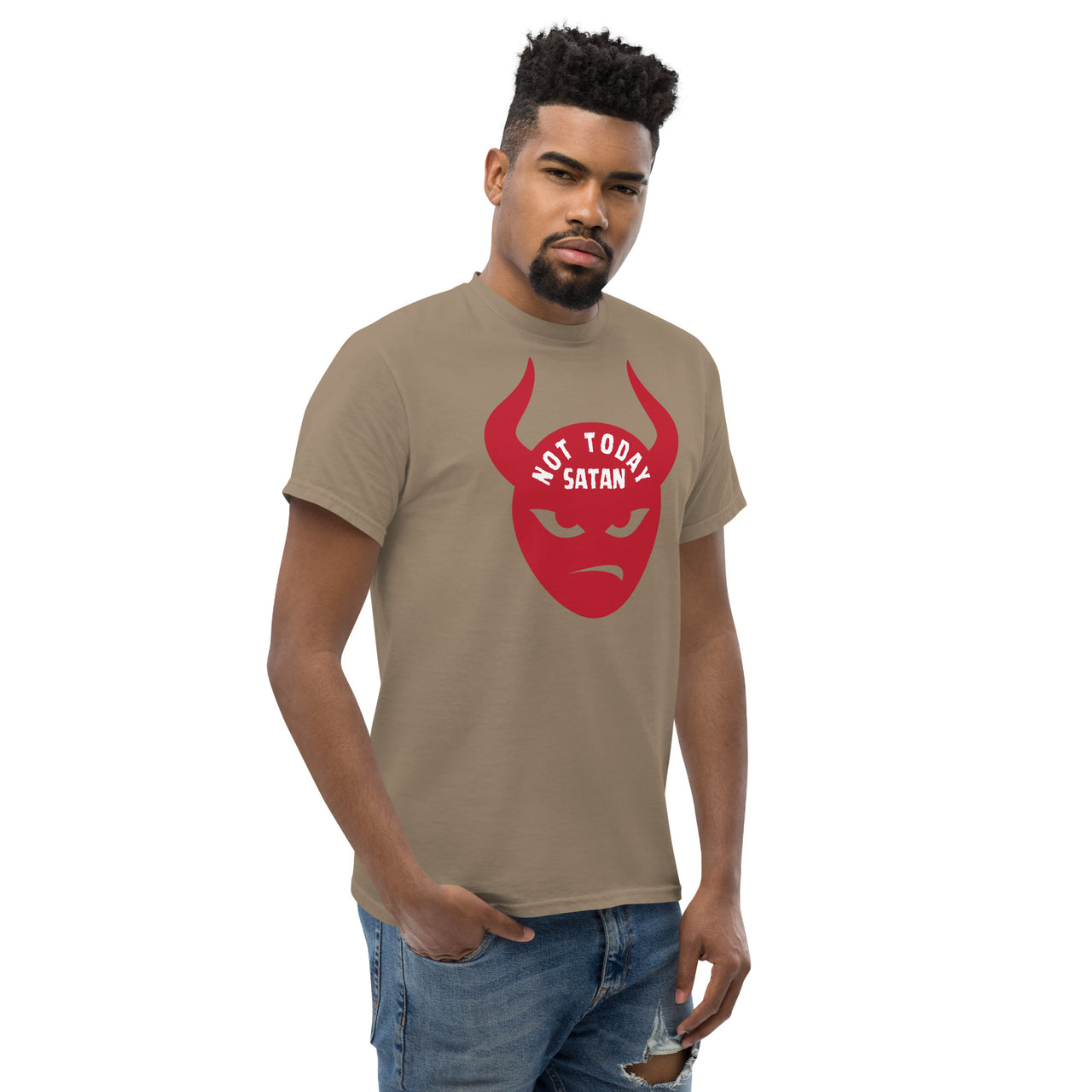 "Not Today Satan" Men's Classic T-Shirt 2