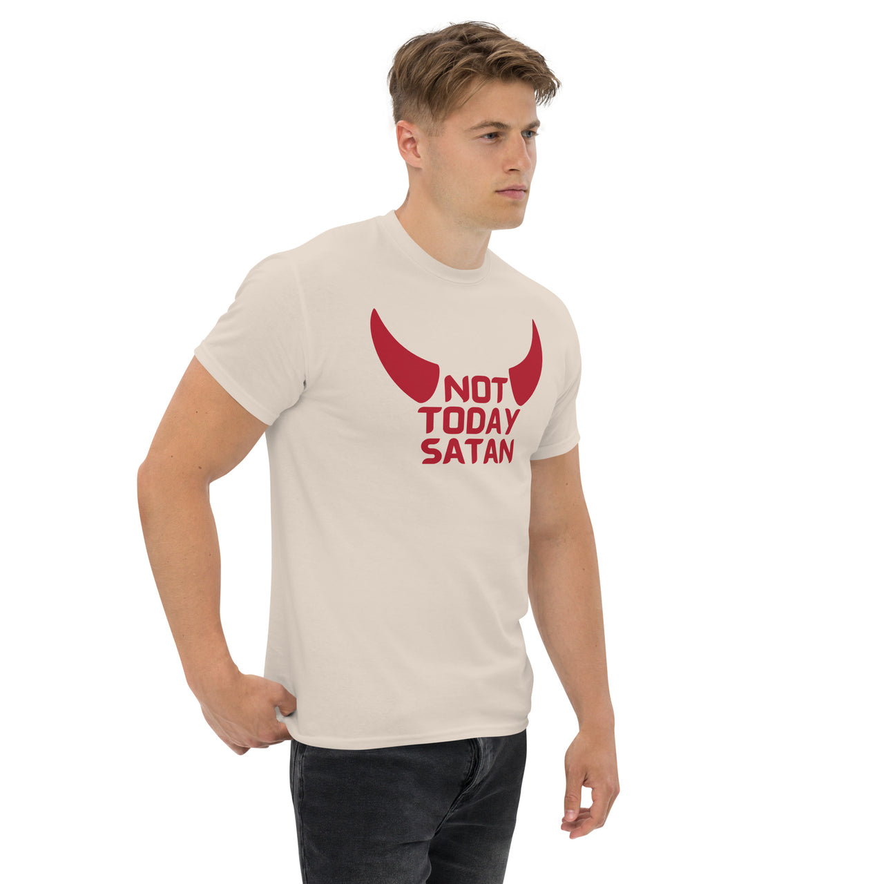 "Not Today Satan" Men's Classic T-Shirt 5