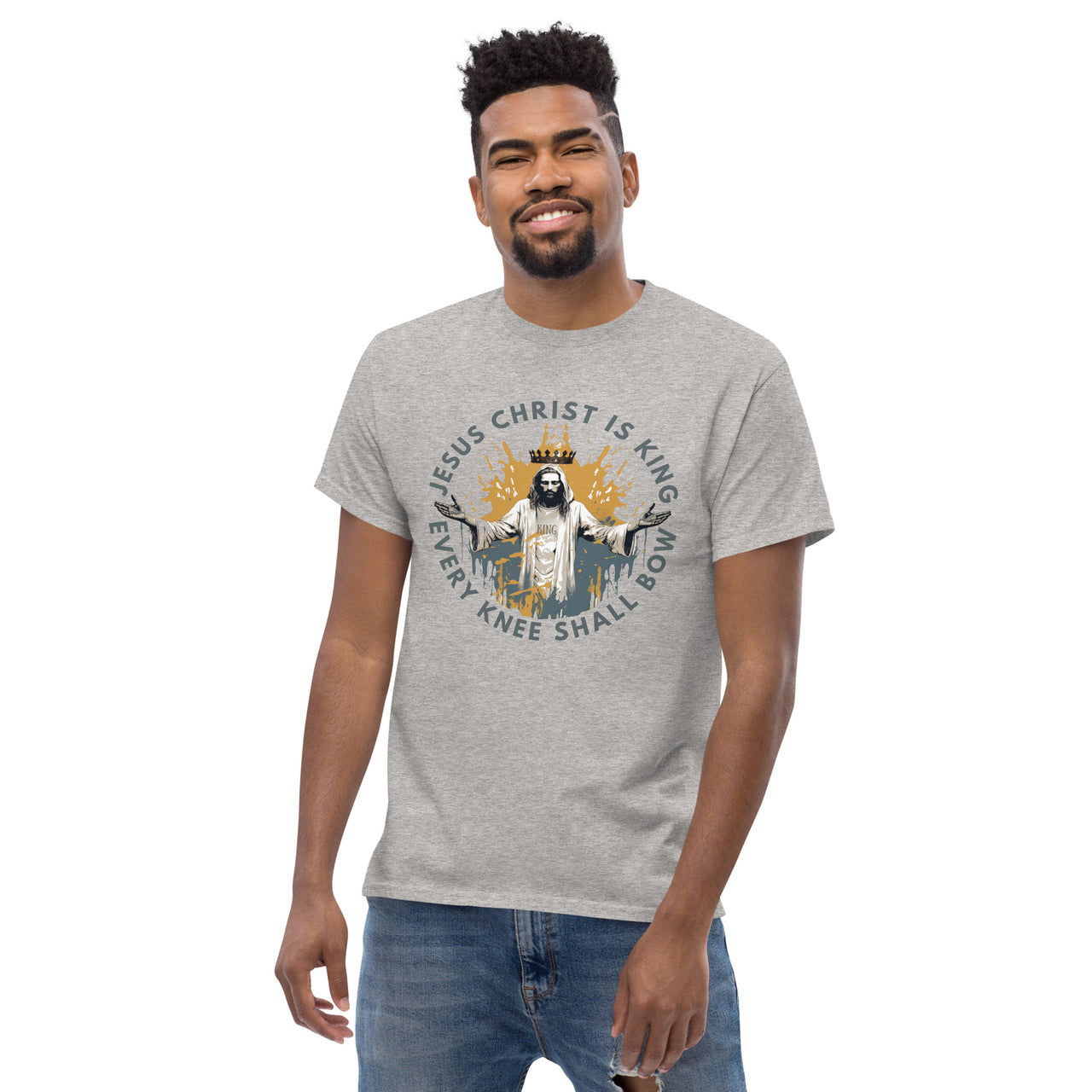 "Every Knee Shall Bow" Men's Classic T-Shirt 3