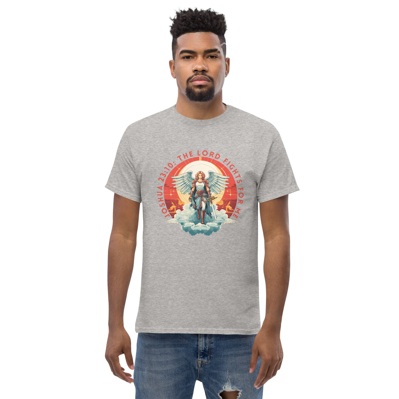 “The Lord Fights for Me” Men's Classic T-Shirt 3