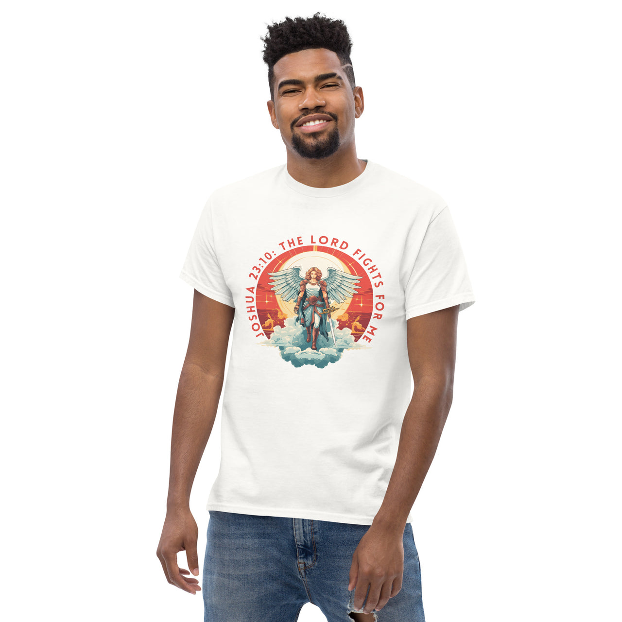 “The Lord Fights for Me” Men's Classic T-Shirt 3