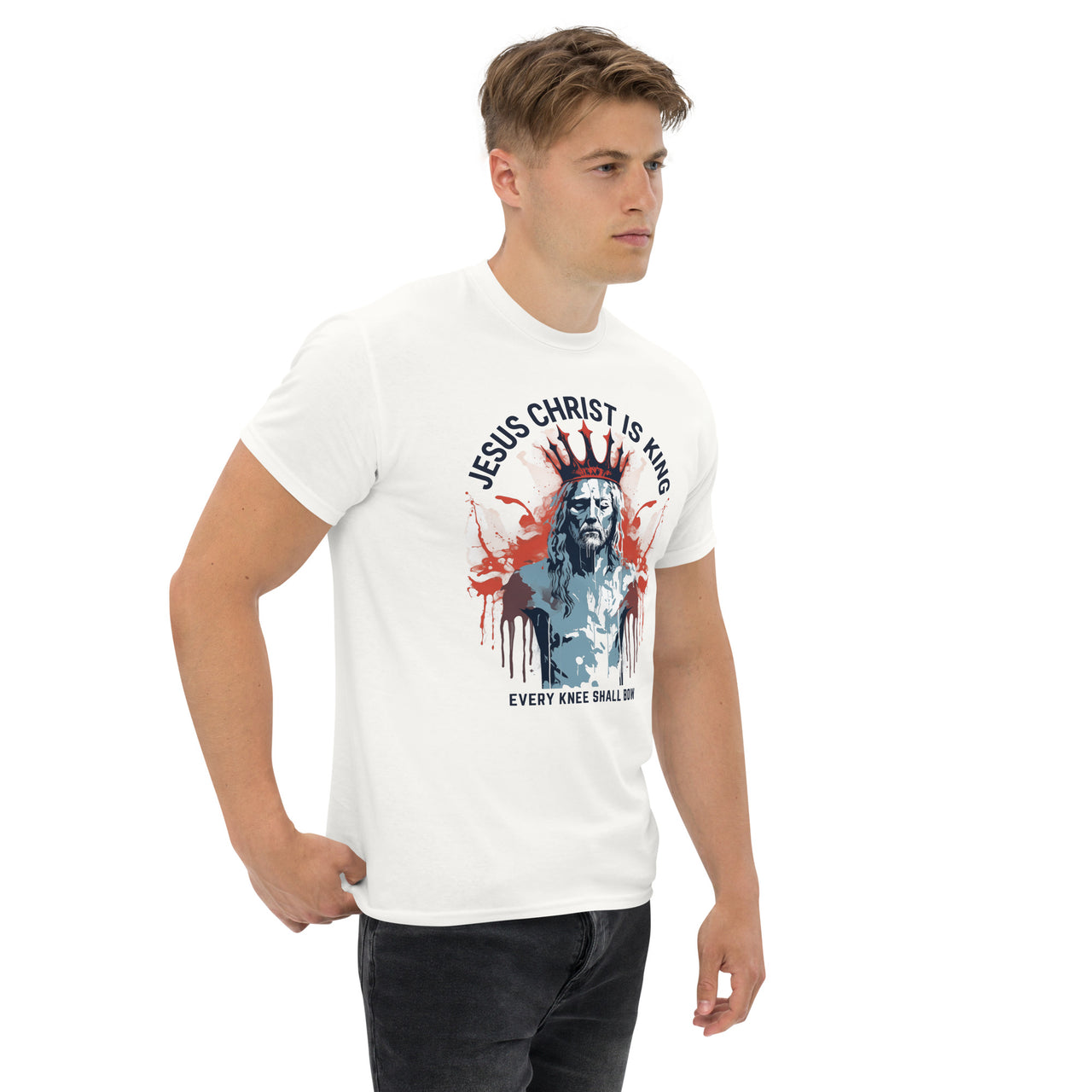 "Every Knee Shall Bow" Men's Classic T-Shirt 6