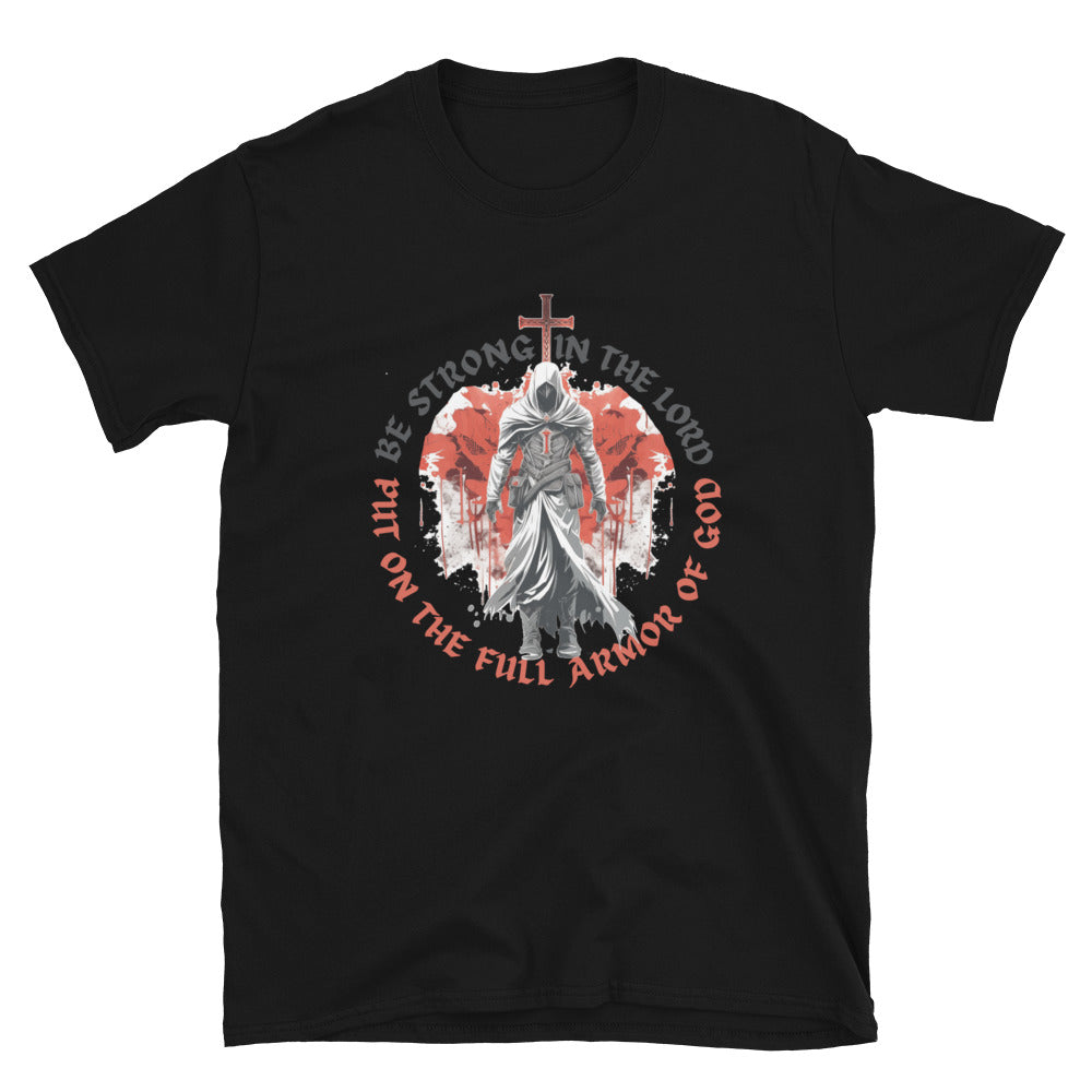 Ephesians 6-based, “Full Armor of God” Unisex Softstyle T-Shirt 1