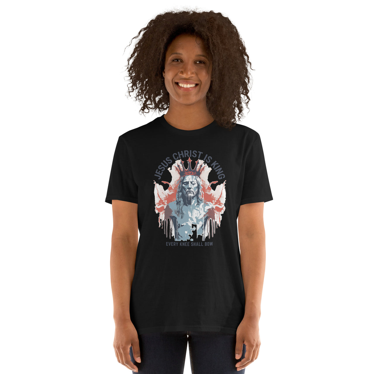 "Every Knee Shall Bow" Unisex Softstyle T-Shirt 6