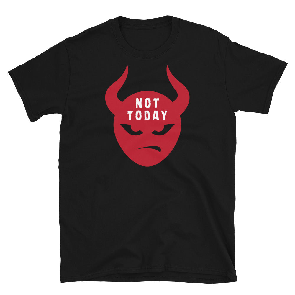 "Not Today Satan" Unisex Softstyle T-Shirt 9