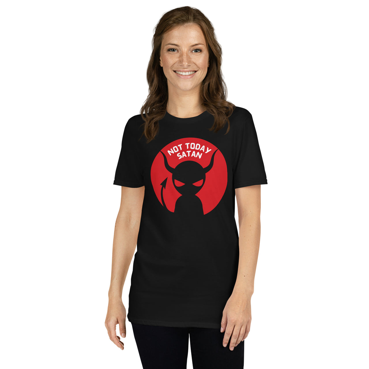 "Not Today Satan" Unisex Softstyle T-Shirt