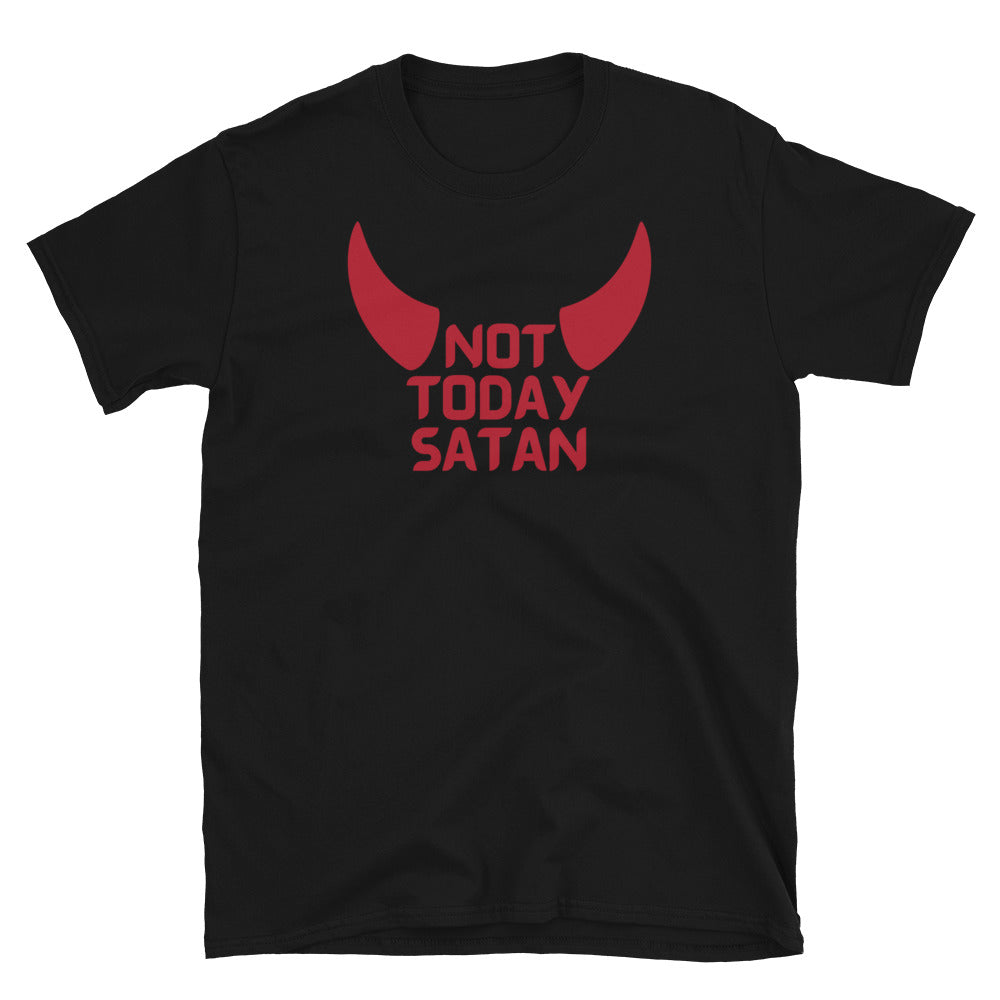 "Not Today Satan" Unisex Softstyle T-Shirt 5