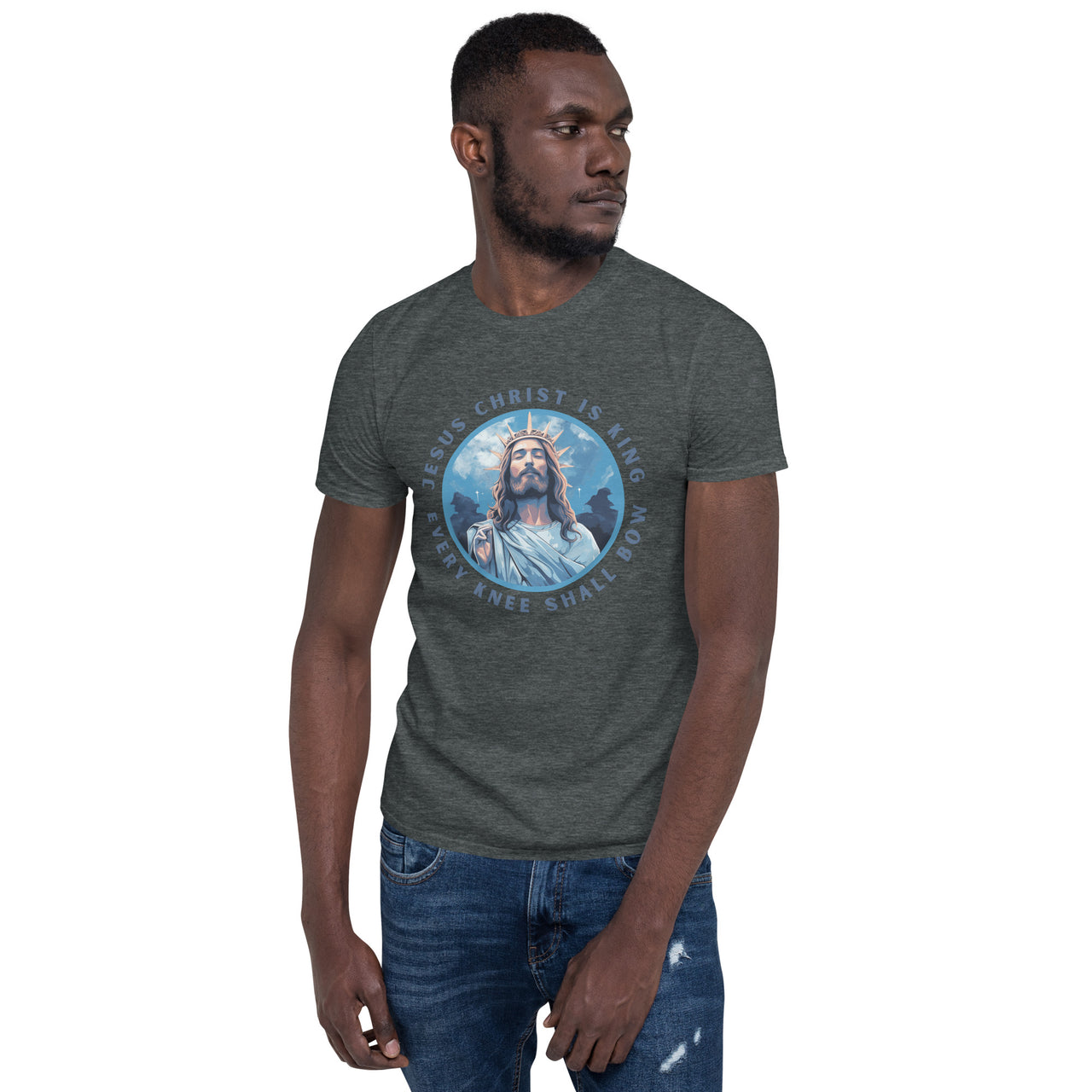 "Every Knee Shall Bow" Unisex Softstyle T-Shirt 1