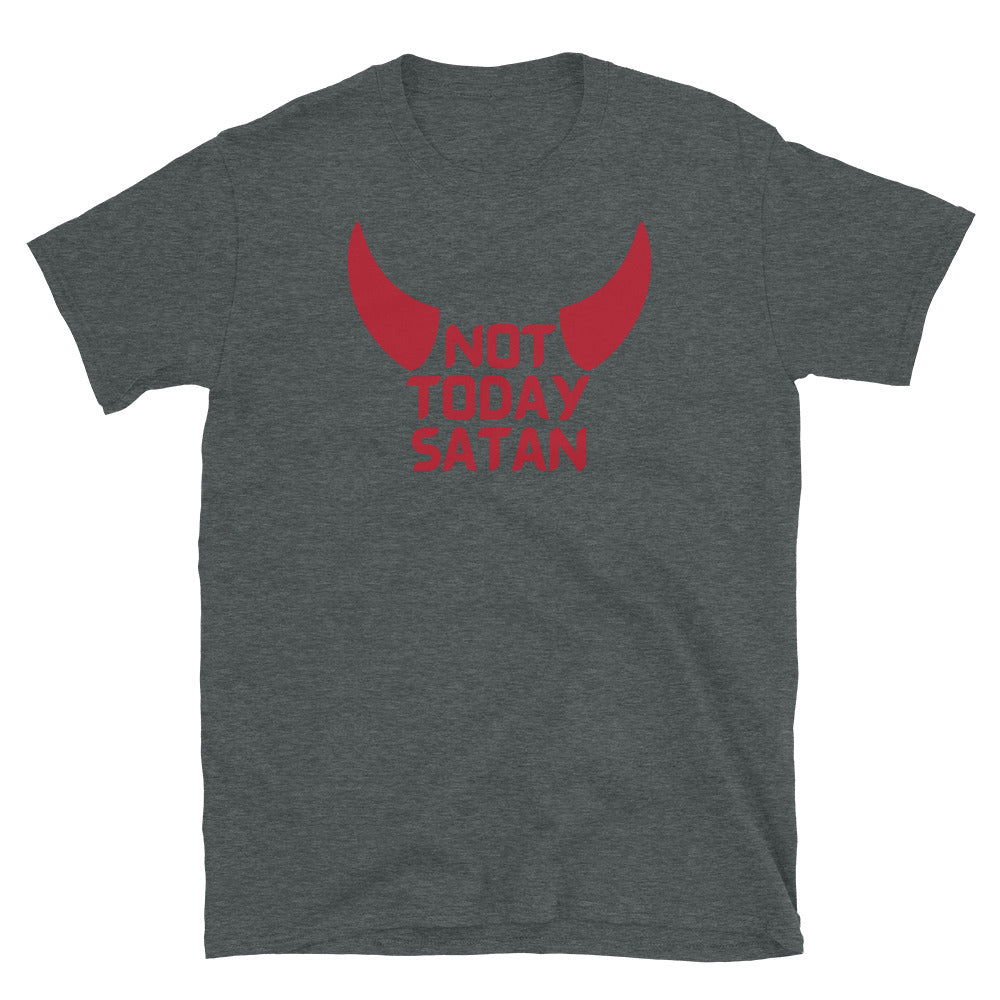 "Not Today Satan" Unisex Softstyle T-Shirt 5