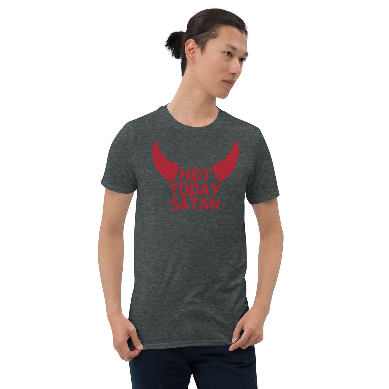 "Not Today Satan" Unisex Softstyle T-Shirt 5