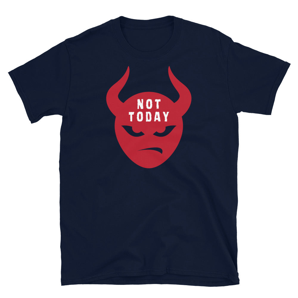 "Not Today Satan" Unisex Softstyle T-Shirt 9