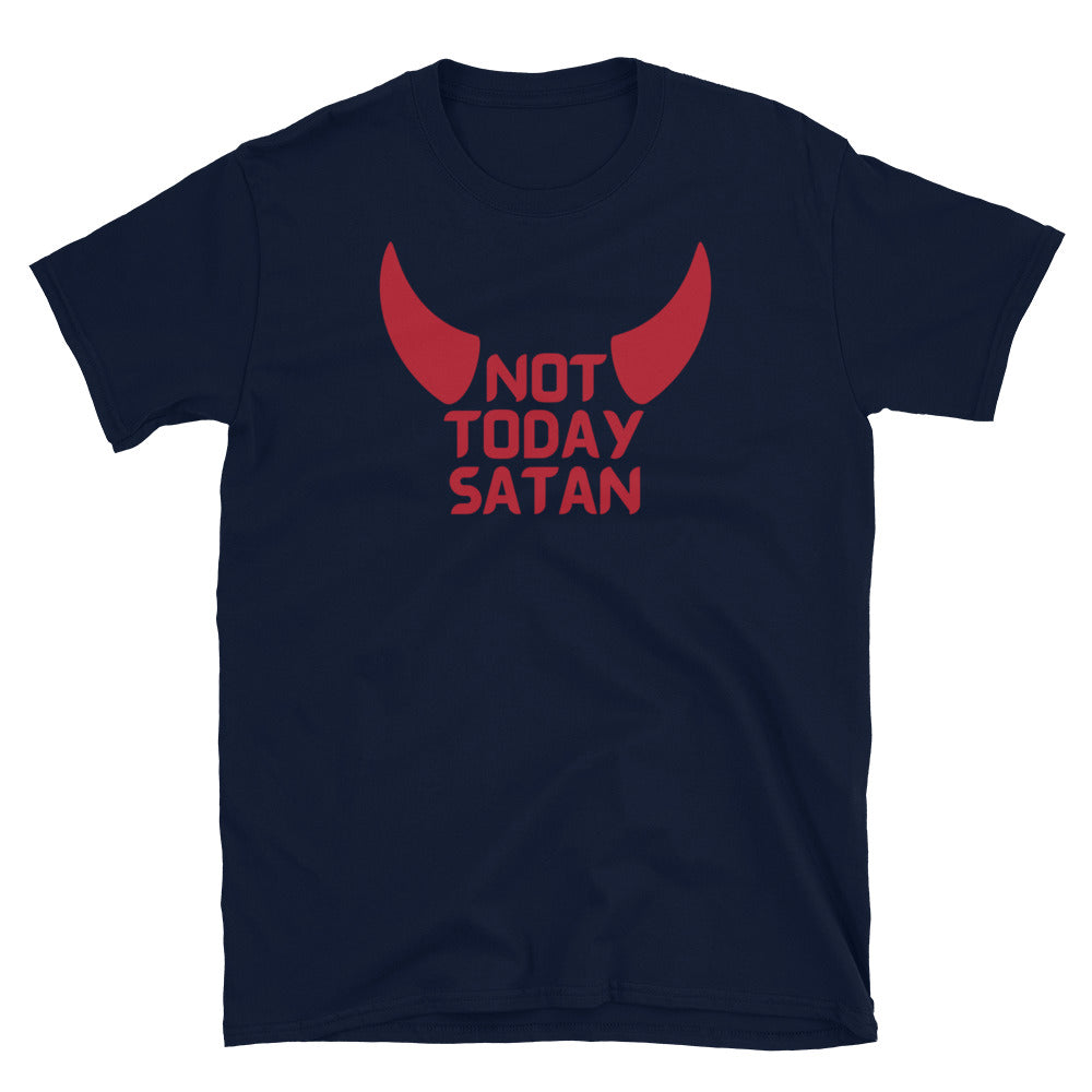 "Not Today Satan" Unisex Softstyle T-Shirt 5