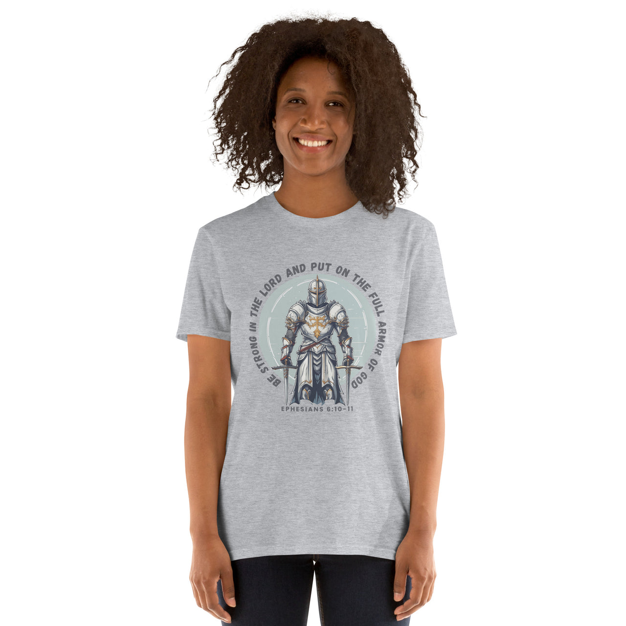 Ephesians 6-based, “Full Armor of God” Unisex Softstyle T-Shirt 3