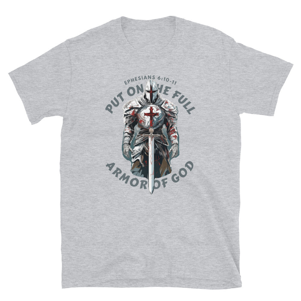 Ephesians 6-based, “Full Armor of God” Unisex Softstyle T-Shirt 4
