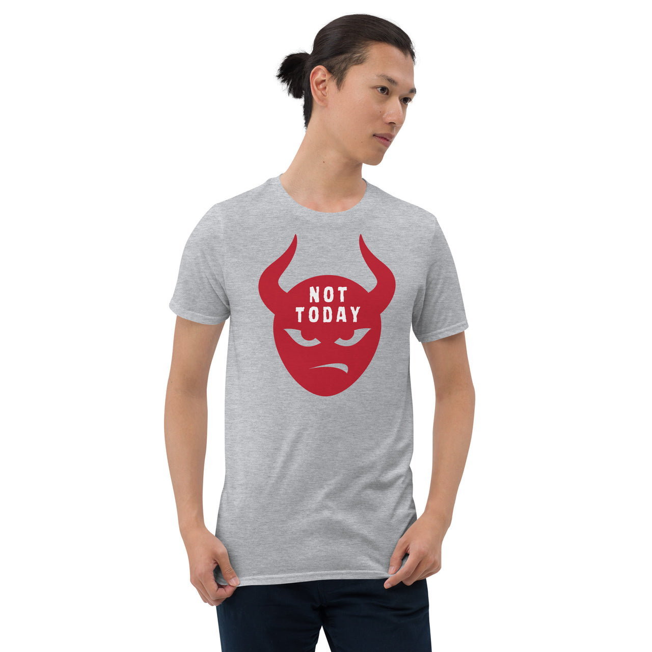 "Not Today Satan" Unisex Softstyle T-Shirt 9