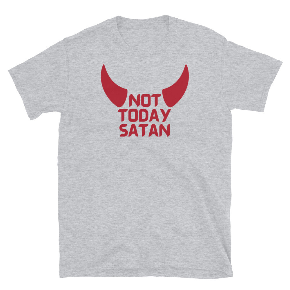 "Not Today Satan" Unisex Softstyle T-Shirt 5