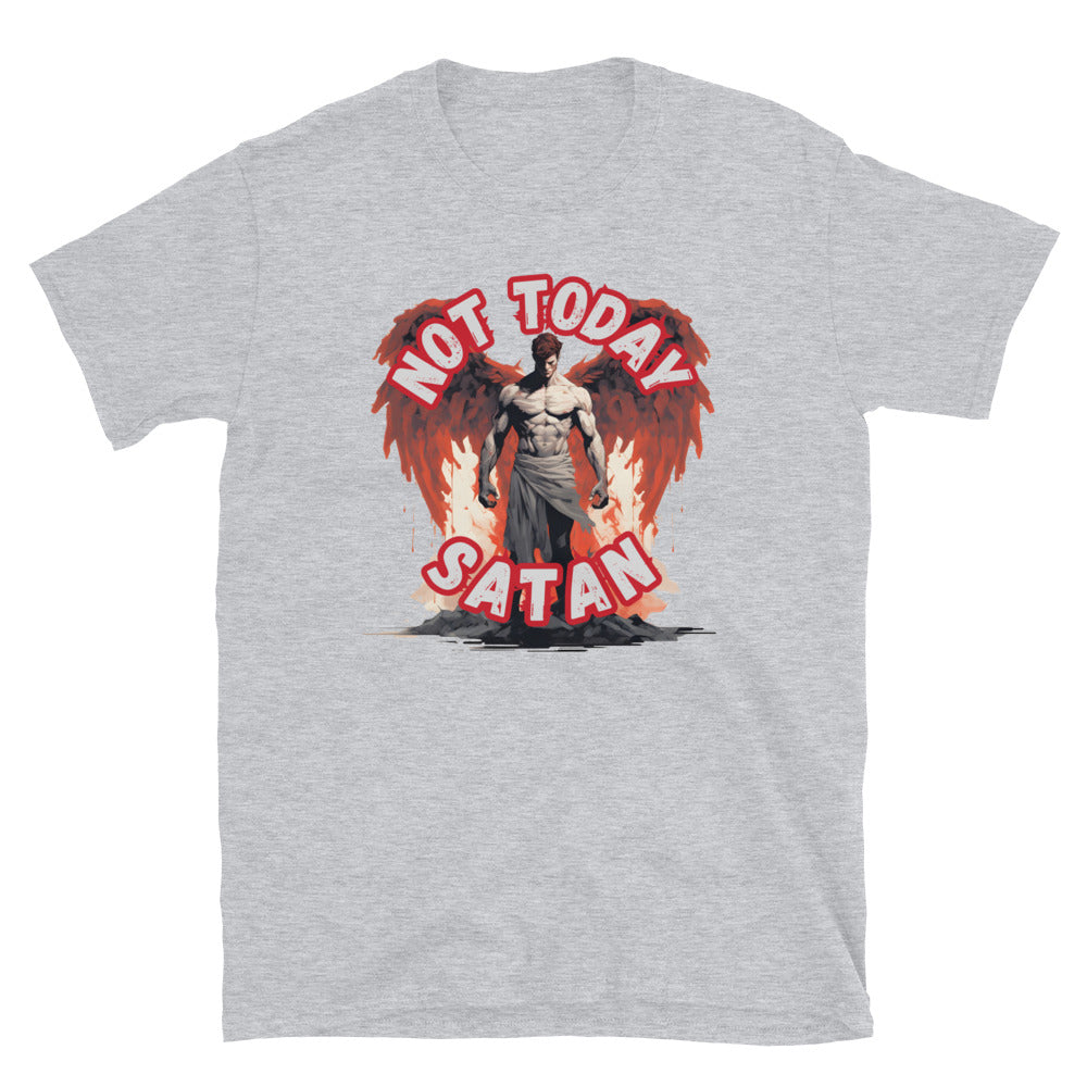 "Not Today Satan" Unisex Softstyle T-Shirt 1