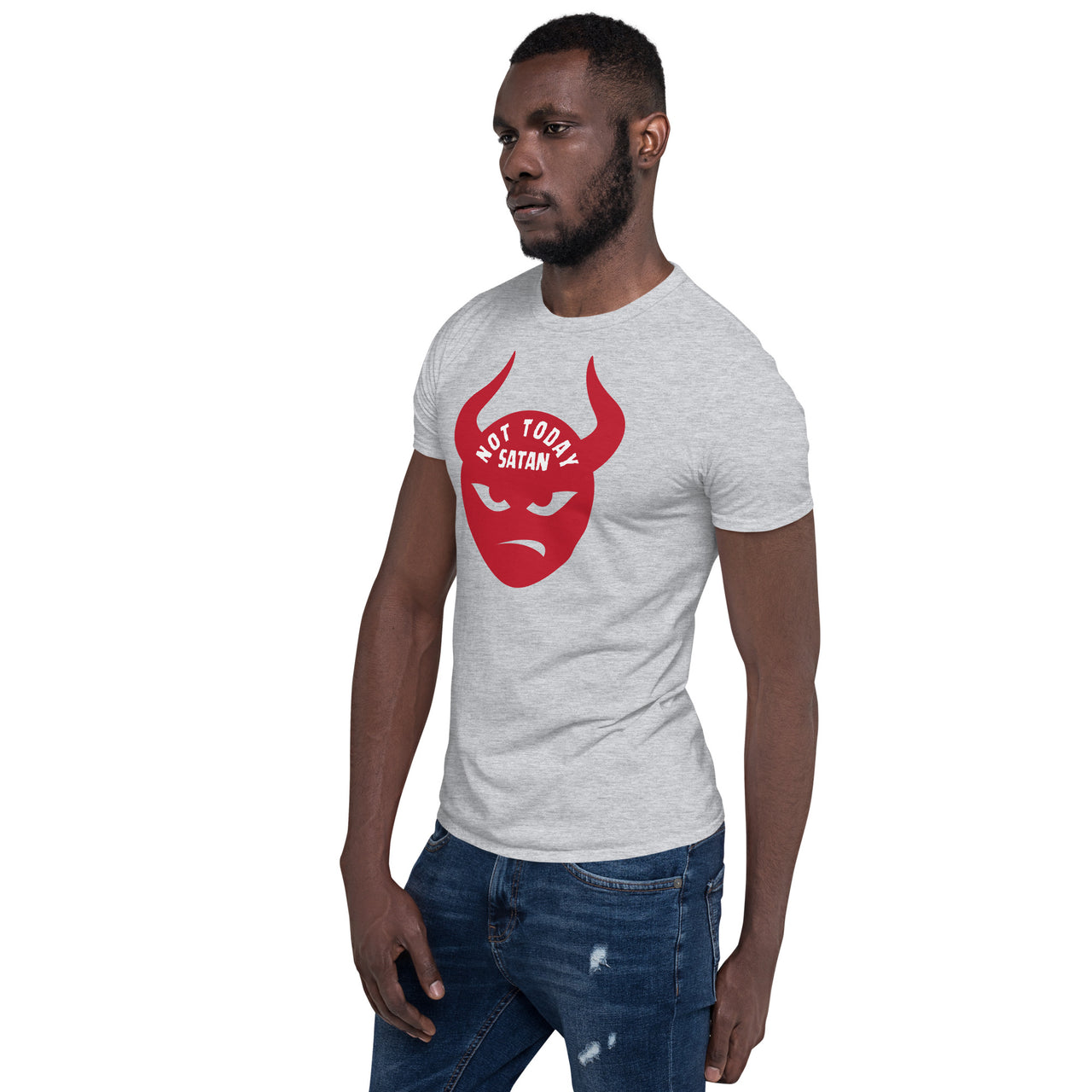 "Not Today Satan" Unisex Softstyle T-Shirt 2