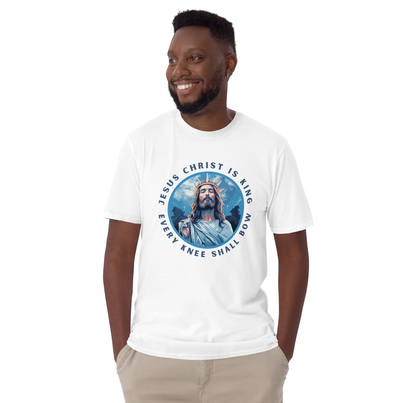 "Every Knee Shall Bow" Unisex Softstyle T-Shirt 1