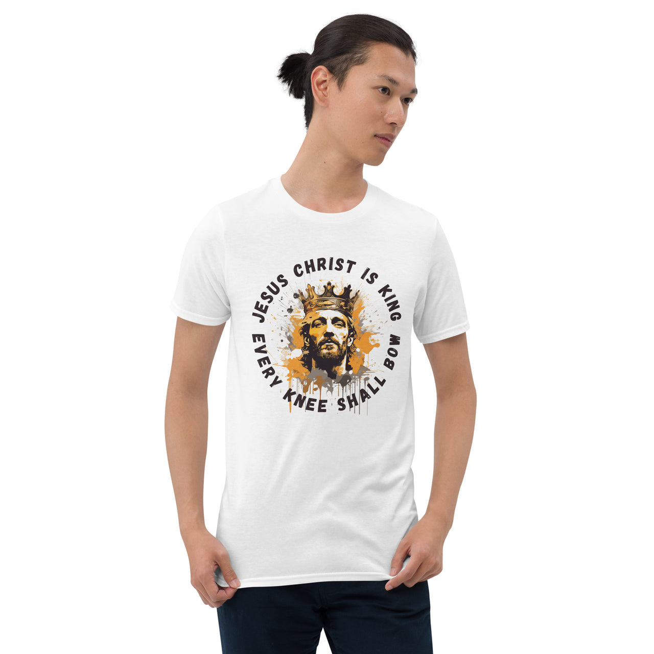 "Every Knee Shall Bow" Unisex Softstyle T-Shirt 4