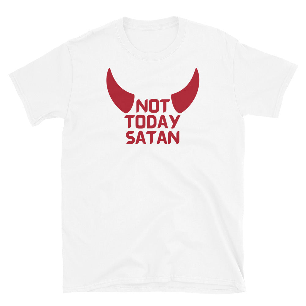 "Not Today Satan" Unisex Softstyle T-Shirt 5