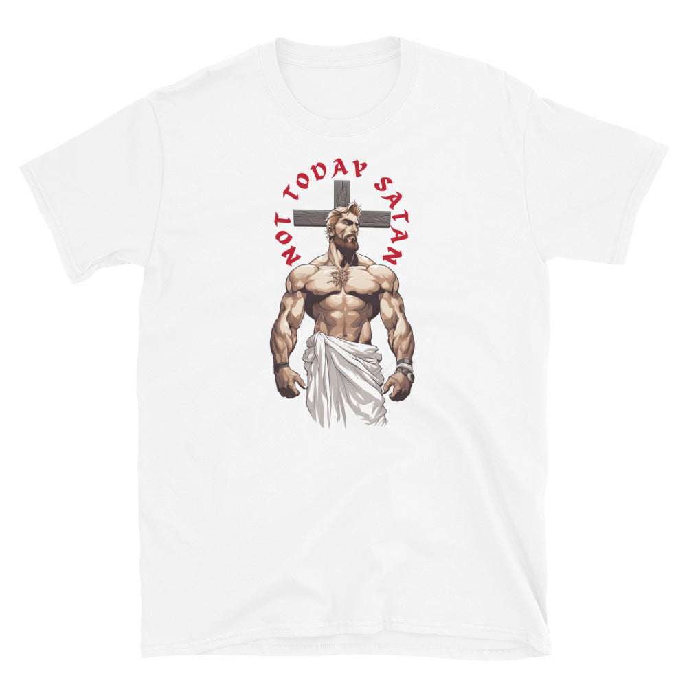 "Not Today Satan" Unisex Softstyle T-Shirt 3