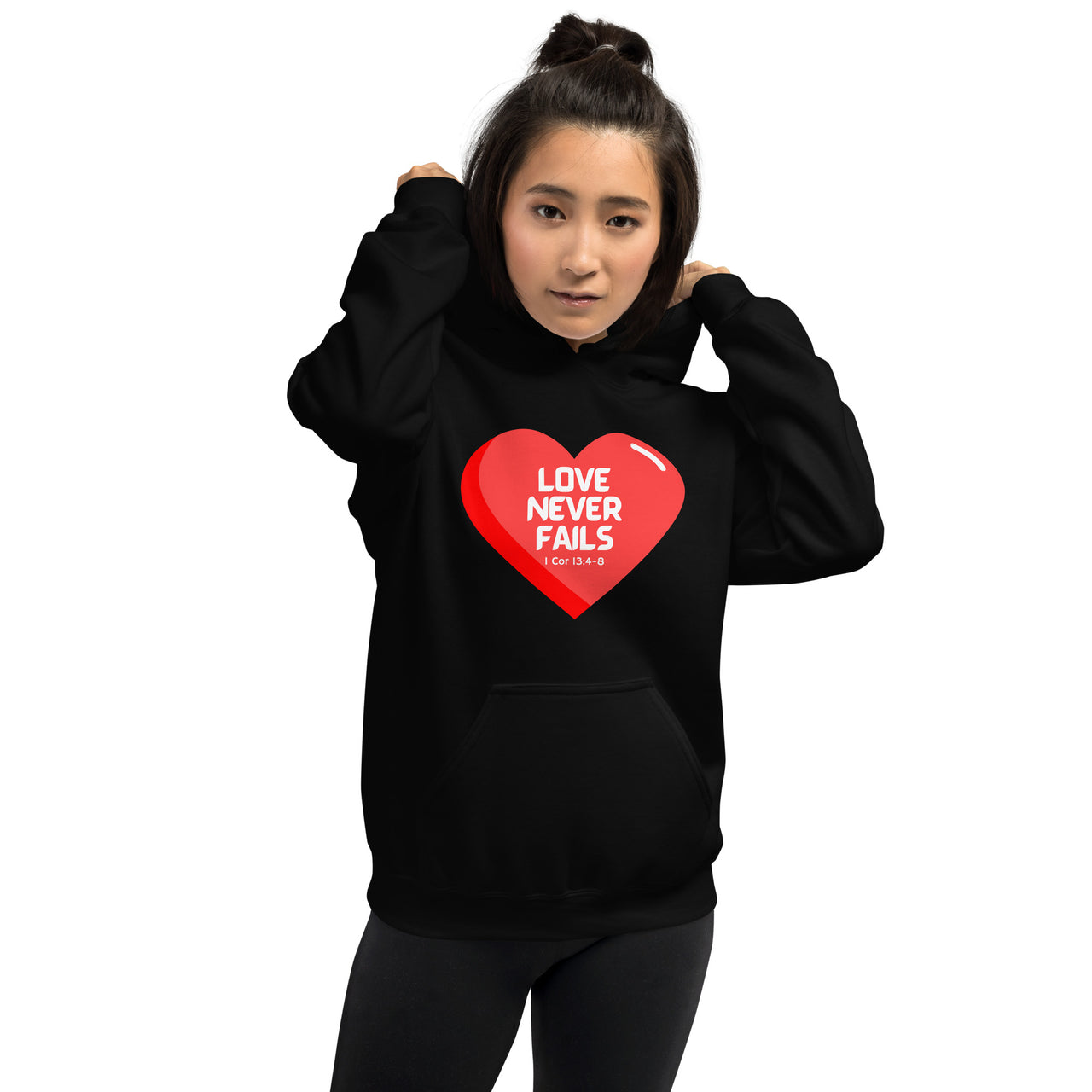 "Love Never Fails" Unisex Hoodie 14