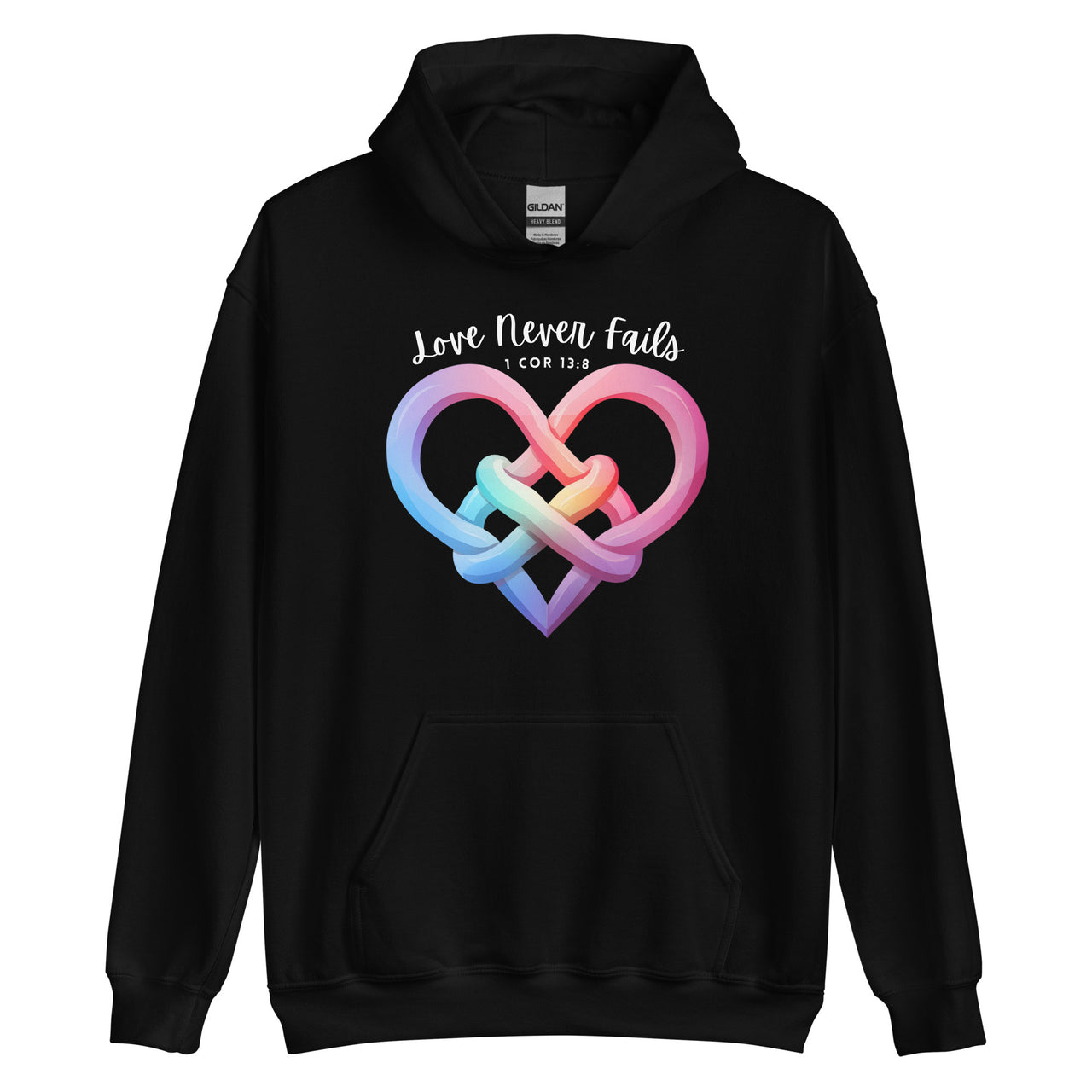"Love Never Fails" Unisex Hoodie 8