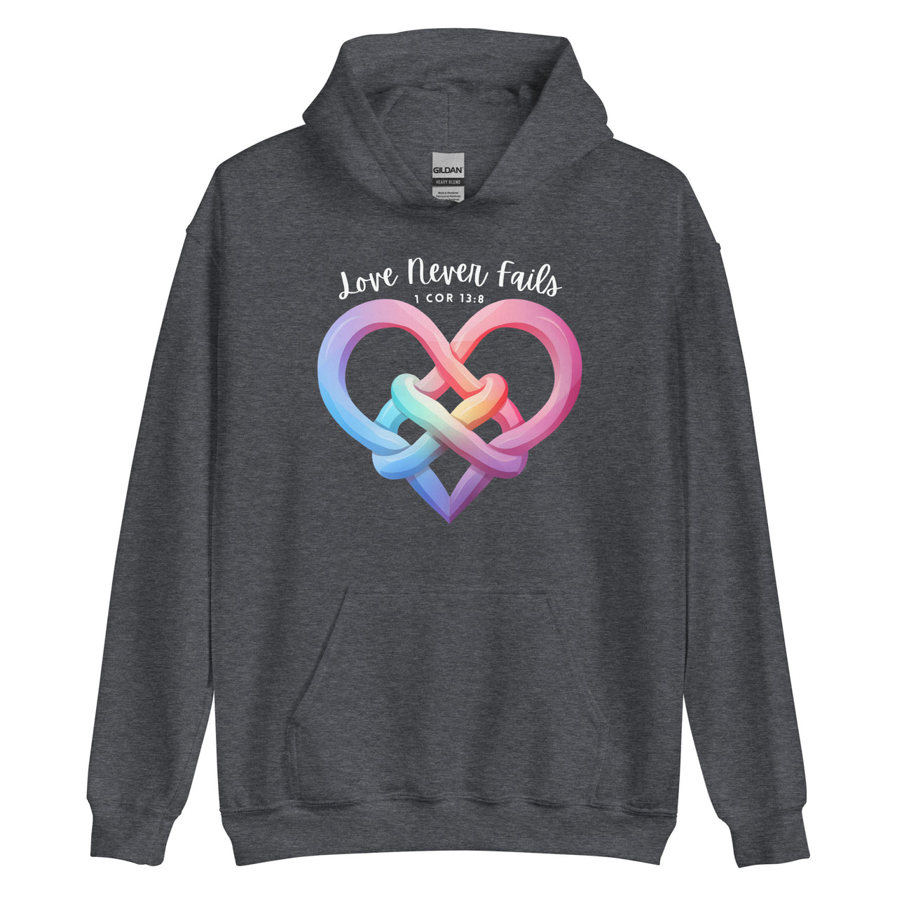 "Love Never Fails" Unisex Hoodie 8
