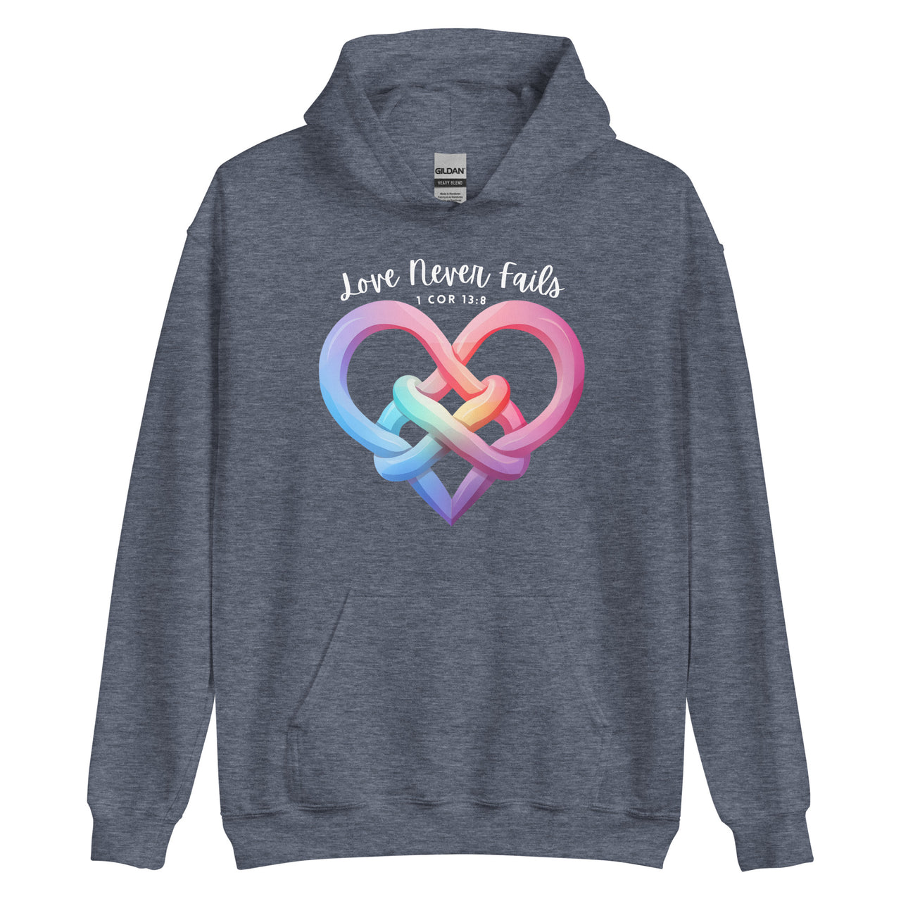 "Love Never Fails" Unisex Hoodie 8