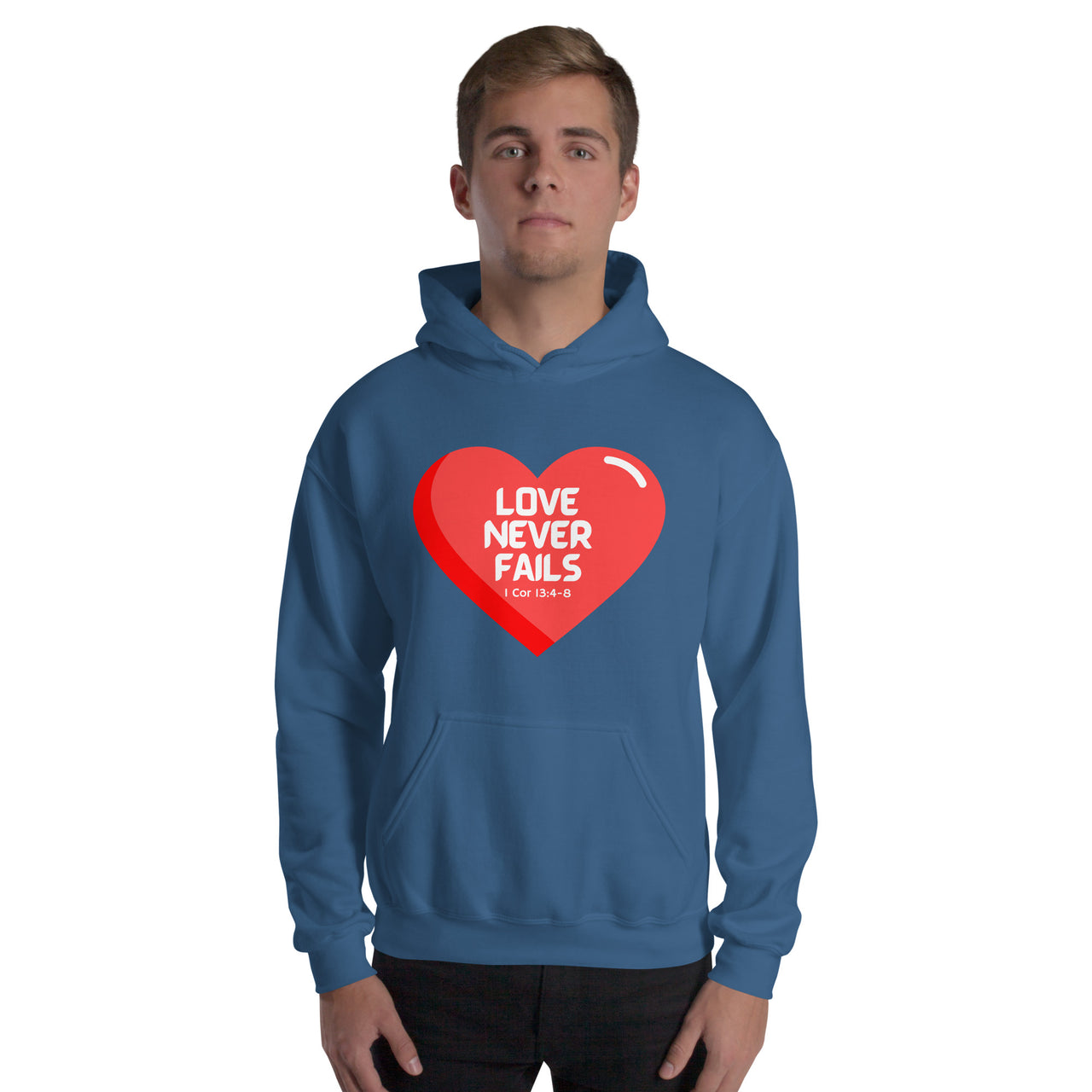 "Love Never Fails" Unisex Hoodie 14