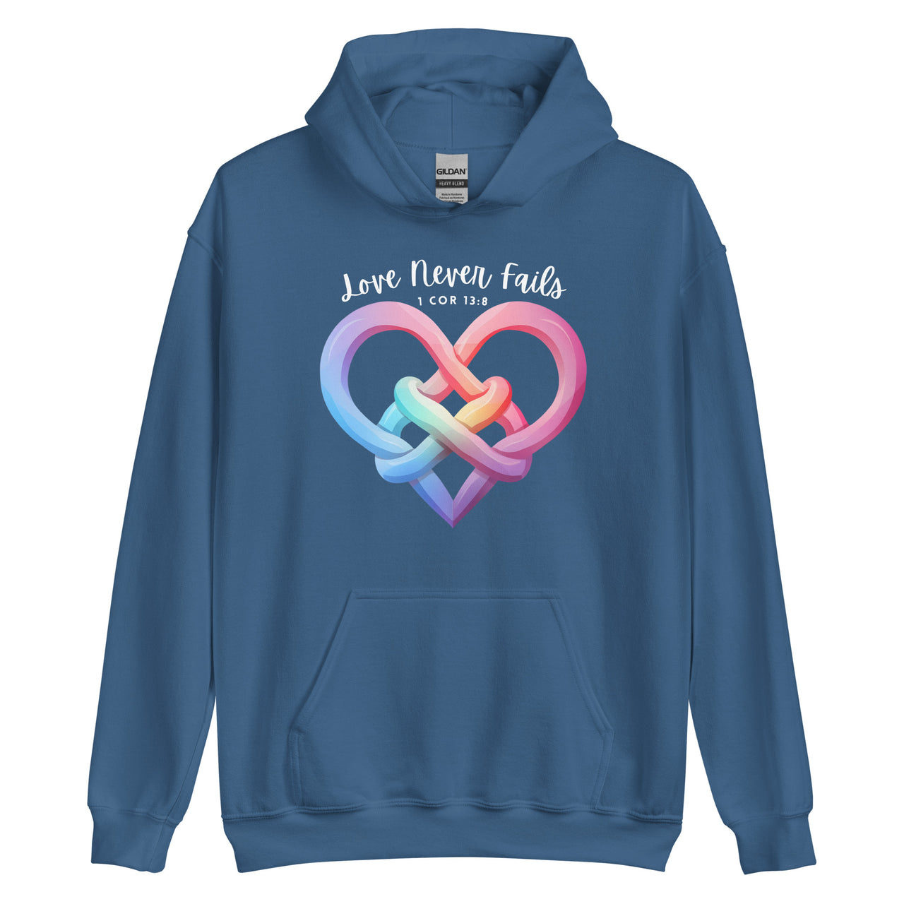 "Love Never Fails" Unisex Hoodie 8