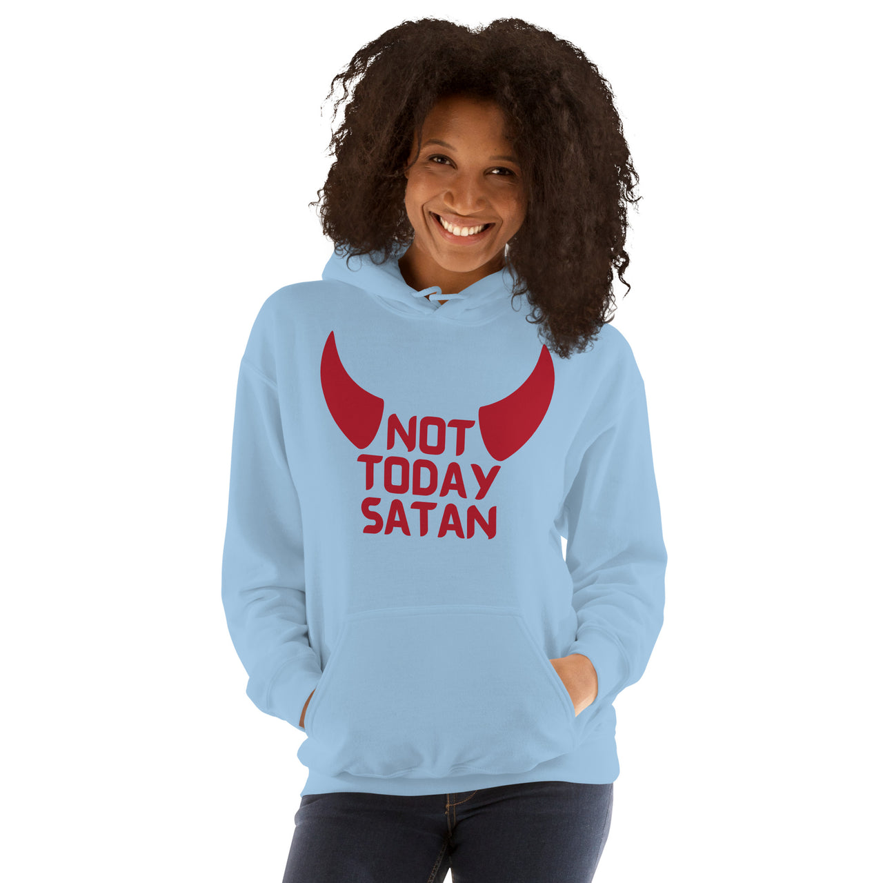 "Not Today Satan" Unisex Hoodie 5