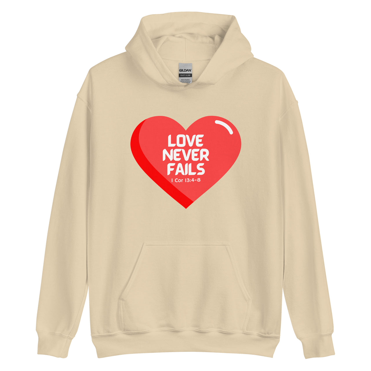 "Love Never Fails" Unisex Hoodie 14