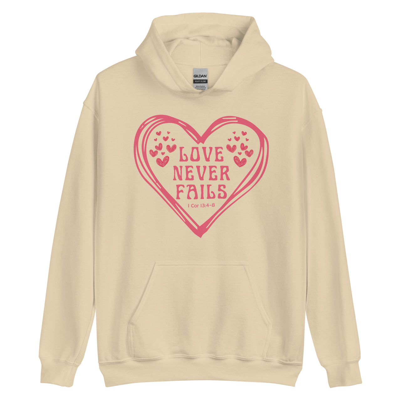 "Love Never Fails" Unisex Hoodie 11
