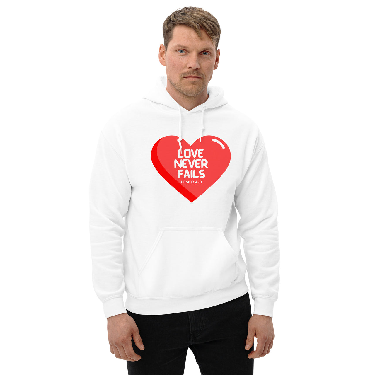 "Love Never Fails" Unisex Hoodie 14