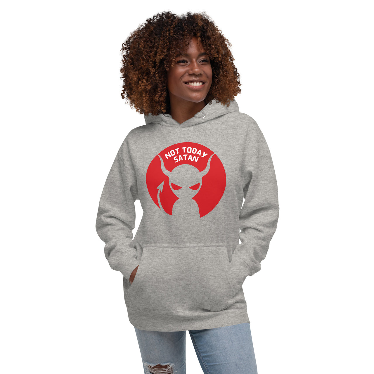 "Not Today Satan" Unisex Premium Hoodie 8