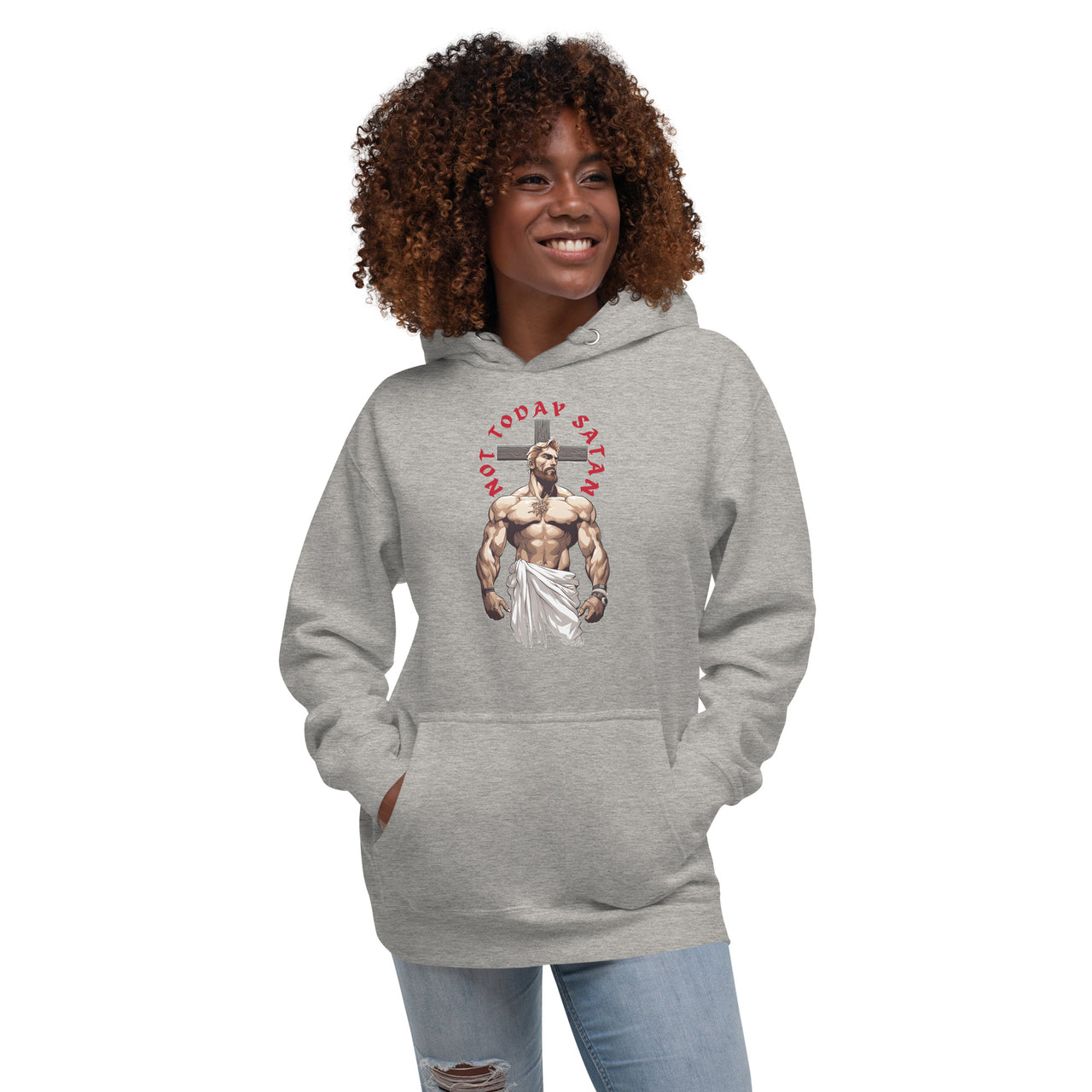 "Not Today Satan" Unisex Premium Hoodie 3