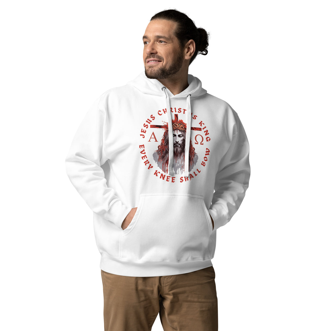 "Every Knee Shall Bow" Unisex Premium Hoodie 5
