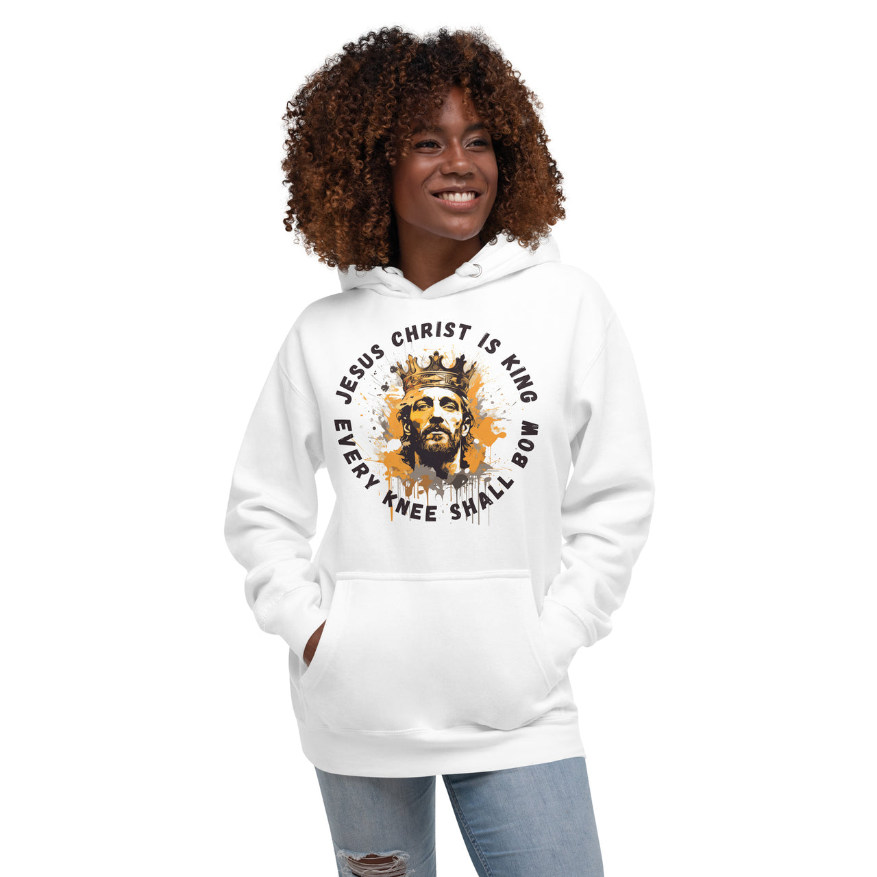 "Every Knee Shall Bow" Unisex Premium Hoodie 4