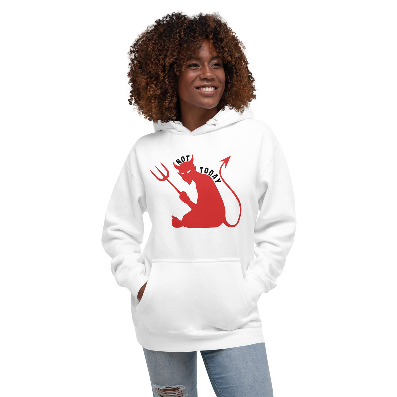 "Not Today Satan" Unisex Premium Hoodie 10