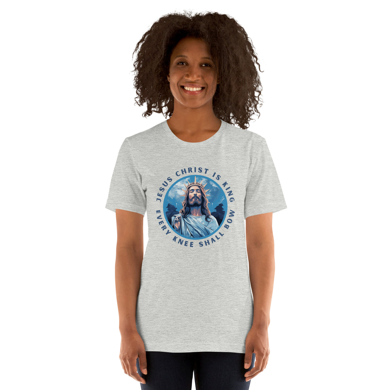 "Every Knee Shall Bow" Unisex Staple T-Shirt 1