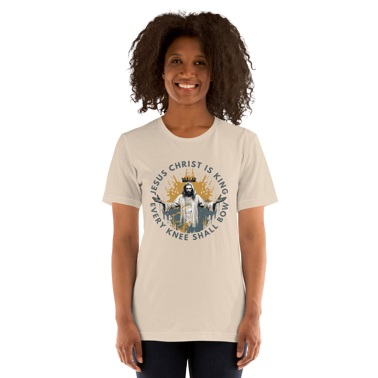 "Every Knee Shall Bow" Unisex Staple T-Shirt 3