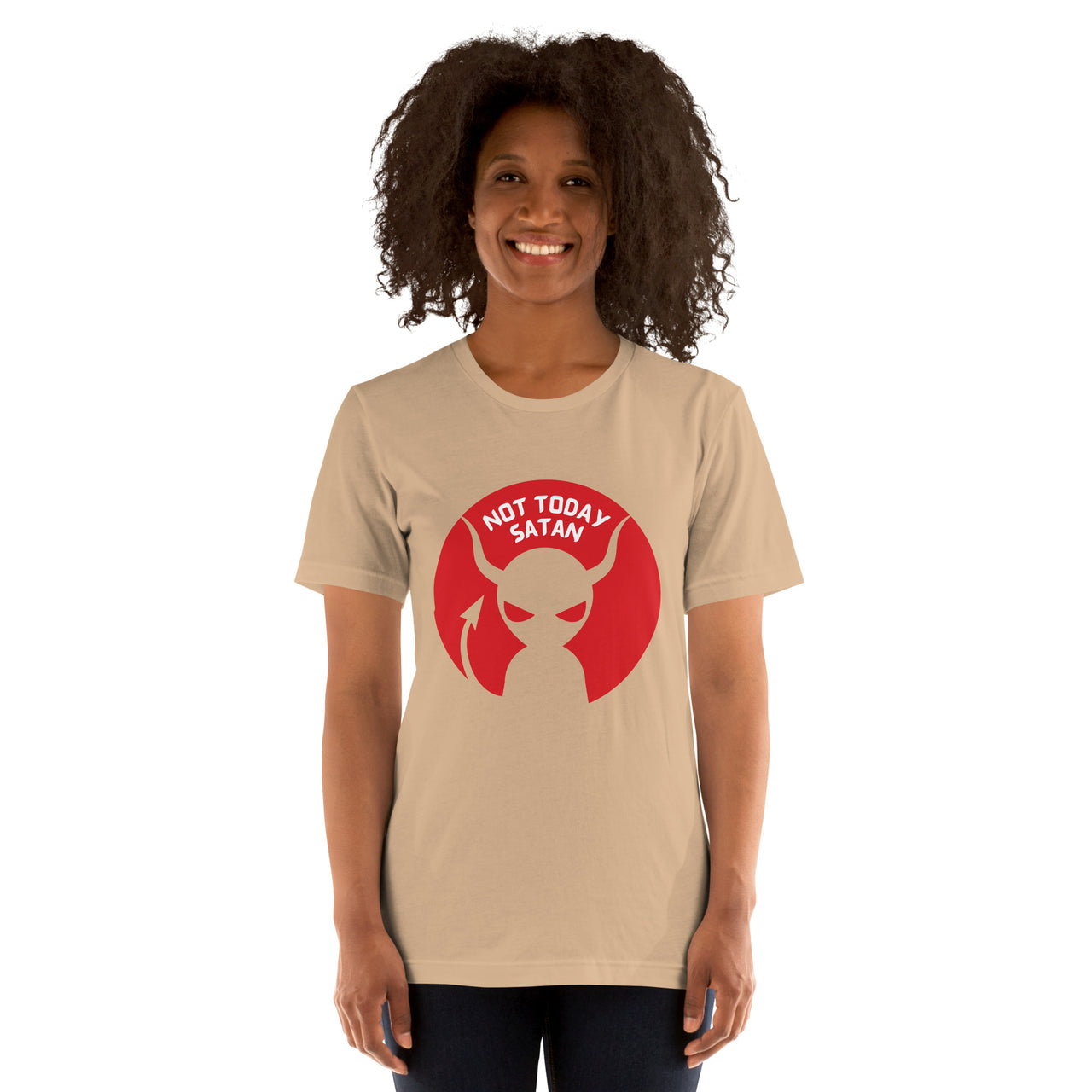 "Not Today Satan" Unisex Staple T-Shirt 8
