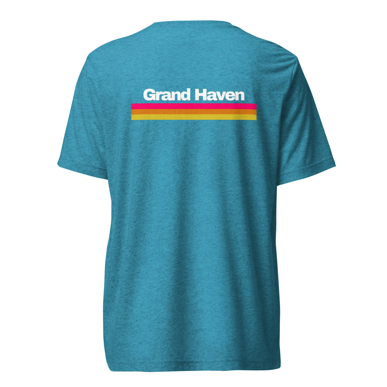 "Grand Haven Three Stripe" Unisex Tri-blend T-shirt