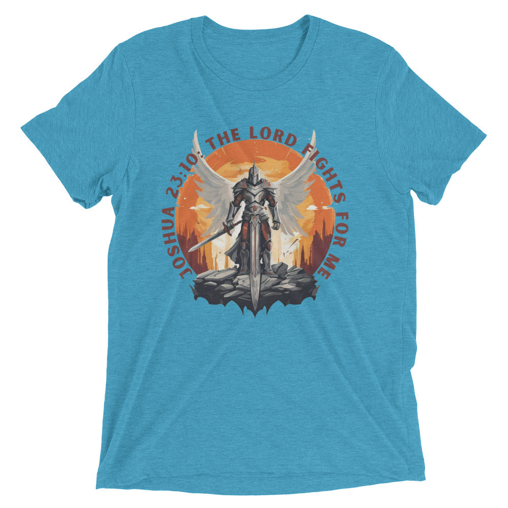 “The Lord Fights for Me” Unisex Tri-Blend T-Shirt 2